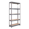 Pack of 2 1800x900x450mm 200kg UDL 5x Tier Freestanding FastLok RB Boss Unit with Galvanised Steel Frame & MDF Shelves