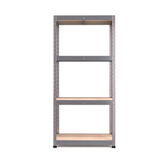 1600x750x350mm 175kg UDL 4x Tier Freestanding RB Boss Unit with Galvanised Steel Frame & MDF Shelves
