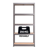 1800x900x400mm 250kg UDL 5x Tier Freestanding RB Boss Unit with Galvanised Steel Frame & MDF Shelves