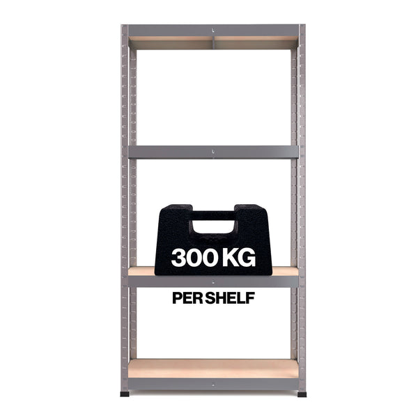 1800x900x400mm 300kg UDL 4x Tier Freestanding RB Boss Unit with Galvanised Steel Frame & MDF Shelves