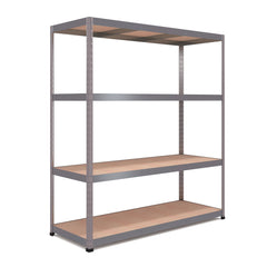 1800x1600x600mm 300kg UDL 4x Tier Freestanding RB Boss Unit with Galvanised Steel Frame & MDF Shelves