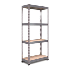 1600x750x350mm 175kg UDL 4x Tier Freestanding FastLok RB Boss Unit with Galvanised Steel Frame & MDF Shelves
