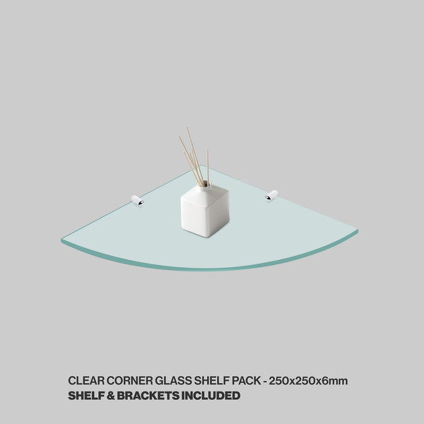 Tempered Glass Shelf Corner