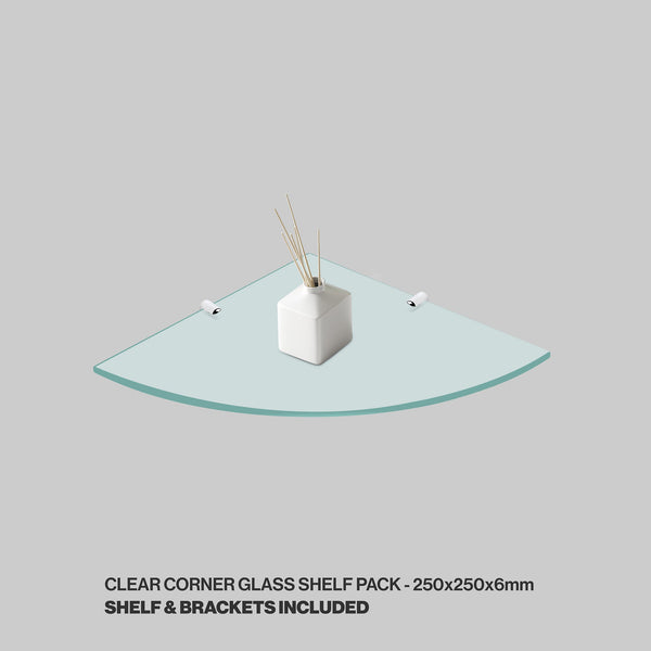 Tempered Glass Shelf Corner