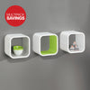 Pack of 2 Floating Wall Cubes 225x225x200mm