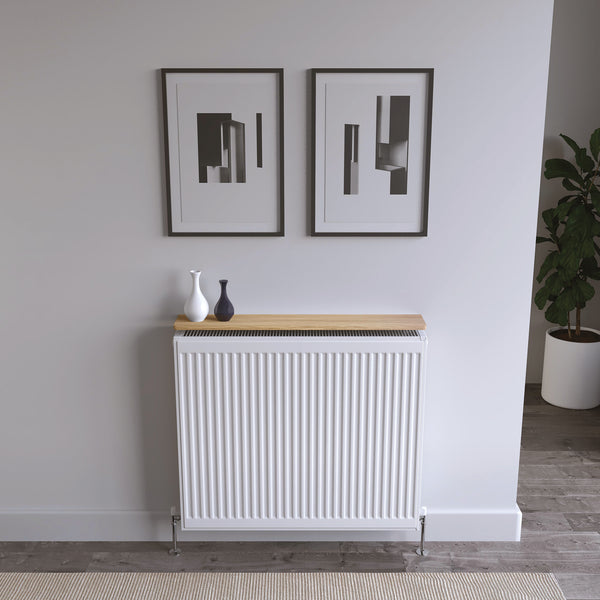 Pack of 2 Oak Radiator Shelves - 600x150x18mm