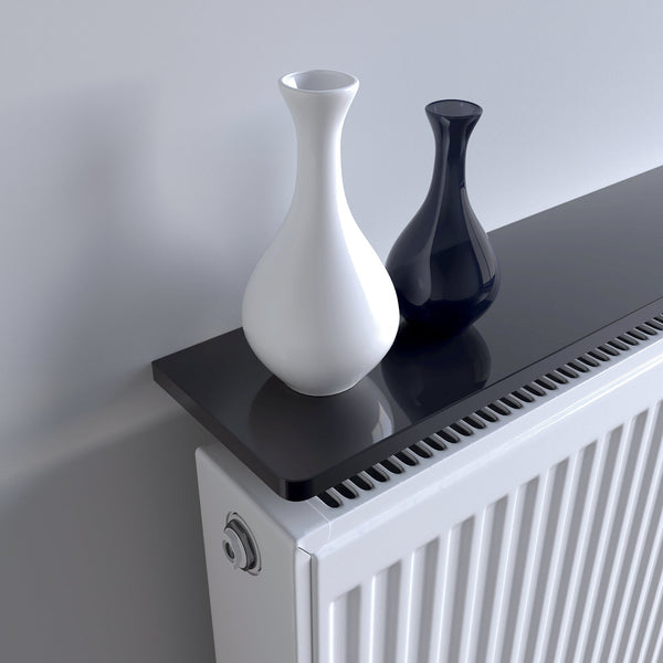 Pack of 2 Radiator Shelf - Easyfit - Gloss Black