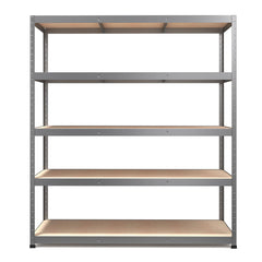 PALLETIZED 1800x1600x600mm 250kg UDL 5x Tier Freestanding RB Boss Unit with Galvanised Steel Frame & MDF Shelves