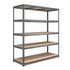 PALLETIZED 1800x1600x600mm 250kg UDL 5x Tier Freestanding RB Boss Unit with Galvanised Steel Frame & MDF Shelves
