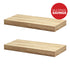 Pack of 2 Oak Floating Shelves