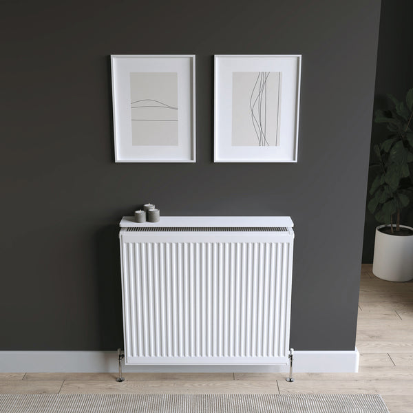 Pack of 2 Matte White Radiator Shelves - 600x150x18mm