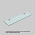 Tempered Glass Shelf and Silver Jam Brackets - Straight - 600x150x8mm