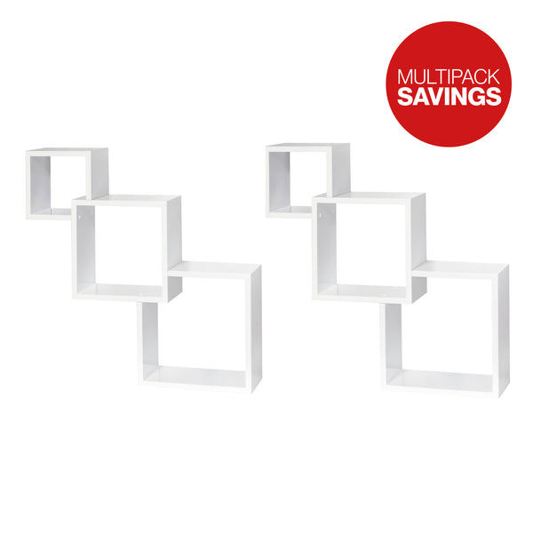 Pack of 2 Cascade Wall Cube Sets - 650x650x160mm