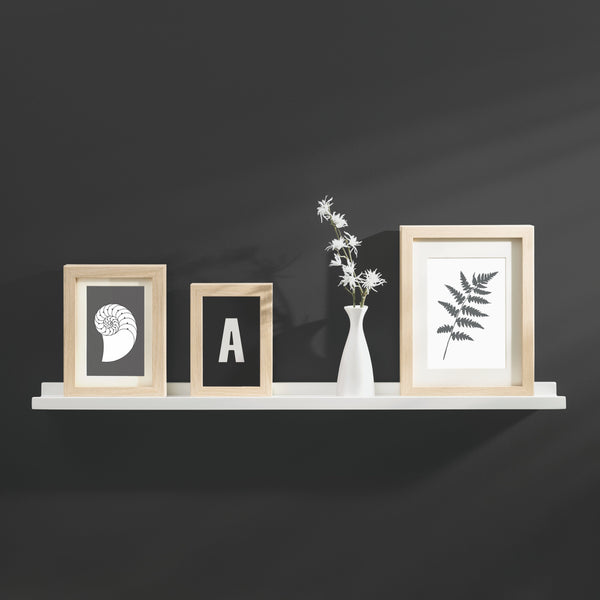 Border Floating Shelf - White