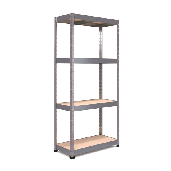 1600x750x350mm 175kg UDL 4x Tier Freestanding RB Boss Unit with Galvanised Steel Frame & MDF Shelves