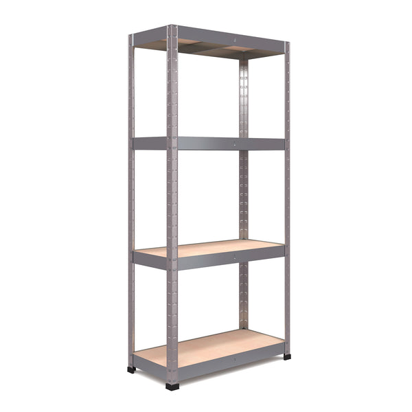 1600x750x350mm 175kg UDL 4x Tier Freestanding RB Boss Unit with Galvanised Steel Frame & MDF Shelves