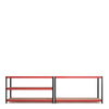 1800x1600x600mm 250kg UDL 5x Tier Freestanding RB Boss Unit with Red & Black Powdercoated Steel Frame & MDF Shelves