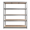 1800x1600x600mm 250kg UDL 5x Tier Freestanding RB Boss Unit with Galvanised Steel Frame & MDF Shelves