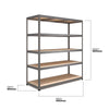 1800x1600x600mm 250kg UDL 5x Tier Freestanding RB Boss Unit with Galvanised Steel Frame & MDF Shelves