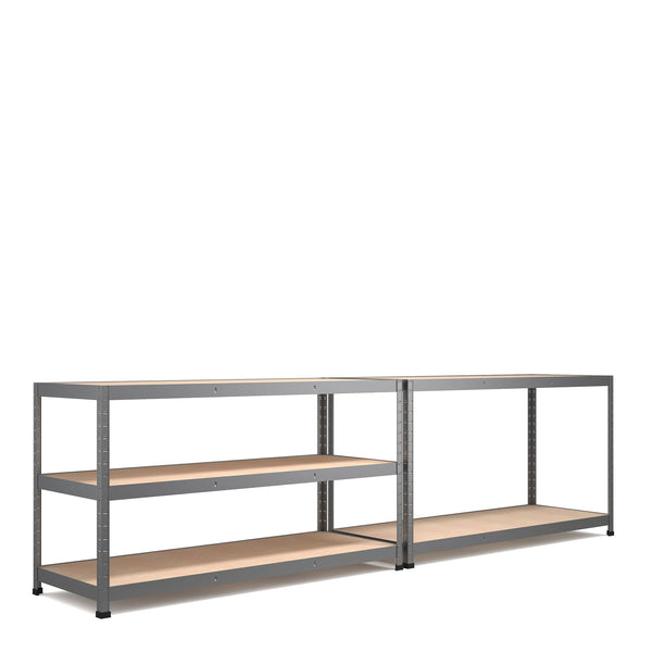 1800x1600x600mm 250kg UDL 5x Tier Freestanding RB Boss Unit with Galvanised Steel Frame & MDF Shelves