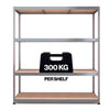 1800x1600x600mm 300kg UDL 4x Tier Freestanding RB Boss Unit with Galvanised Steel Frame & MDF Shelves