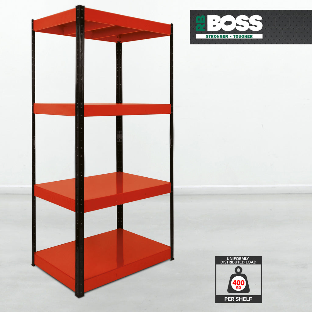4 Shelf RB Boss Garage Shelving Unit Powdercoated 1800x900x300mm | RBUK ...