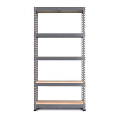 1800x900x300mm 250kg UDL 5x Tier Freestanding FastLok RB Boss Garage Shelving Unit with Galvanised Steel Frame & MDF Shelves