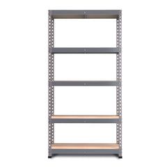 1800x900x400mm 250kg UDL 5x Tier Freestanding FastLok RB Boss Garage Shelving Unit with Galvanised Steel Frame & MDF Shelves