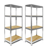 Pack of 2 1600x750x350mm 175kg UDL 4x Tier Freestanding FastLok RB Boss Unit with Galvanised Steel Frame & MDF Shelves