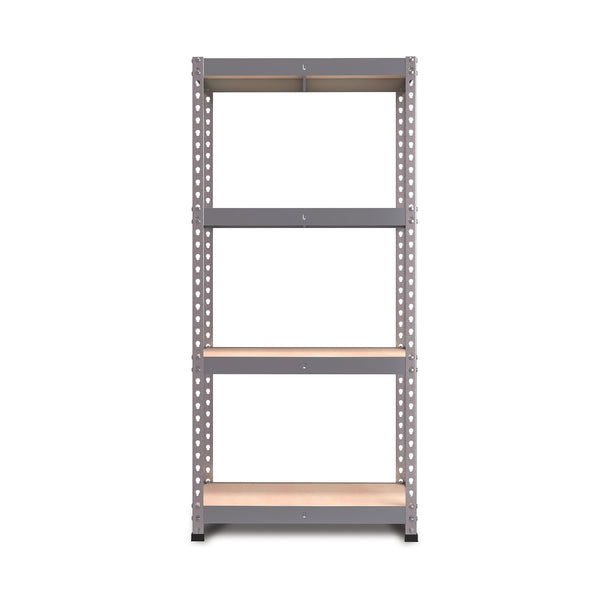 Pack of 2 1450x750x300mm 75kg UDL 4x Tier Freestanding FastLok RB Boss Unit with Galvanised Steel Frame & MDF Shelves