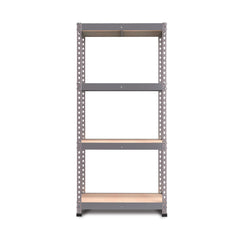 Galvanised Garage Shelving Unit with 4 MDF Shelves