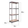 1600x750x350mm 175kg UDL 4x Tier Freestanding FastLok RB Boss Unit with Galvanised Steel Frame & MDF Shelves