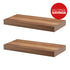 Pack of 2 Walnut Floating Shelves