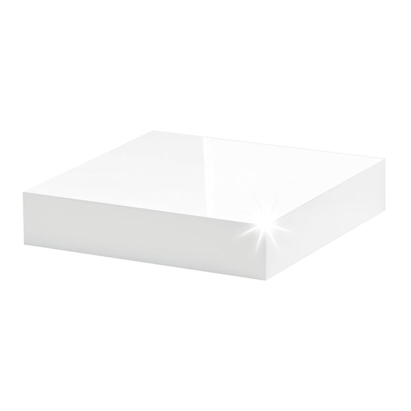 Gloss White Floating Shelf, Shelving, Shelves, Brackets, RBUK