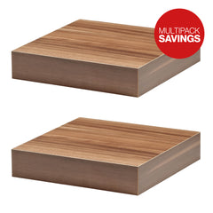 Pack of 2 Walnut Floating Shelves