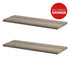 Pack of 2 Eco-Friendly Driftwood Particleboard Shelves