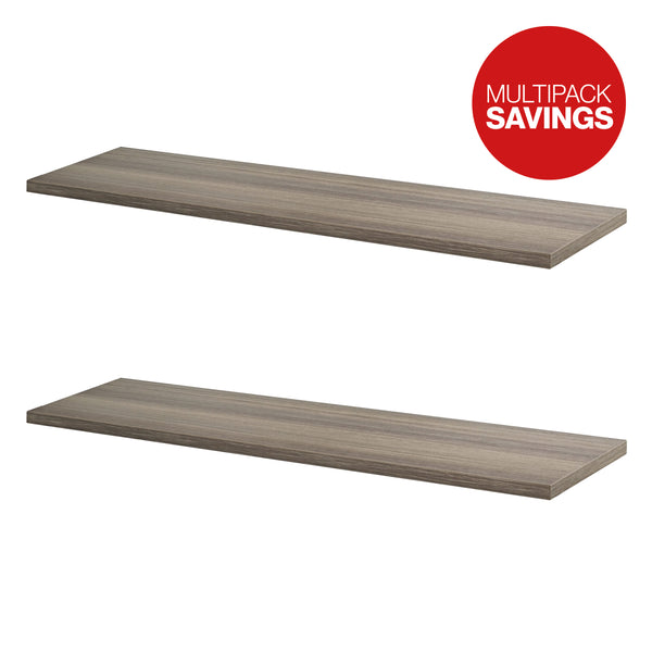 Pack of 2 Eco-Friendly Driftwood Particleboard Shelves