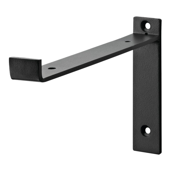 Steel Lip Hook Shelf Bracket 208 x 130mm Black