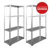 Pack of 2 RB BOSS Garage Shelving Unit (1450mm x 750mm x 300mm) BOLTED Galvanised Steel Racking Storage