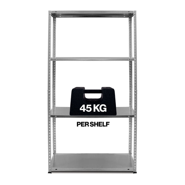 RB BOSS Garage Shelving Unit (1450mm x 750mm x 300mm) BOLTED Galvanised Steel Racking Storage