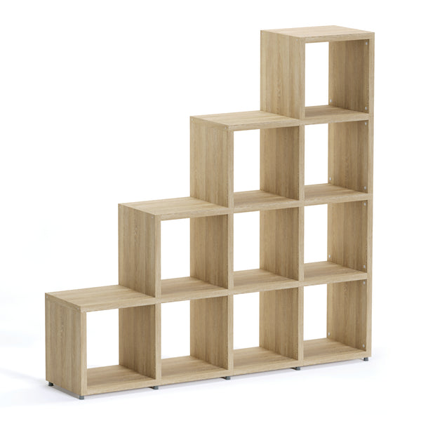 Boon - 10 Cube Stepped Shelf Storage System - 1470x1450x330mm