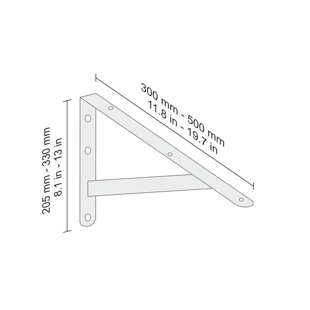 White Industrial Brackets (2 Pack) RBUK Hardware RBUK Hardware